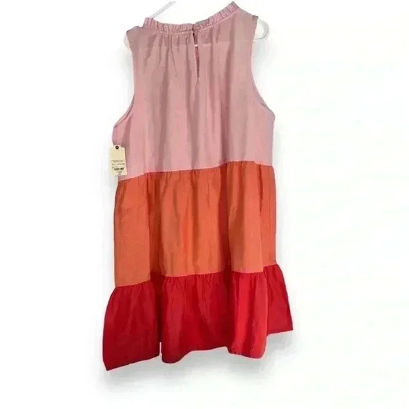 St. John’s Bay Warm Colorblock Linen Sundress, size XL - Picture 2 of 8